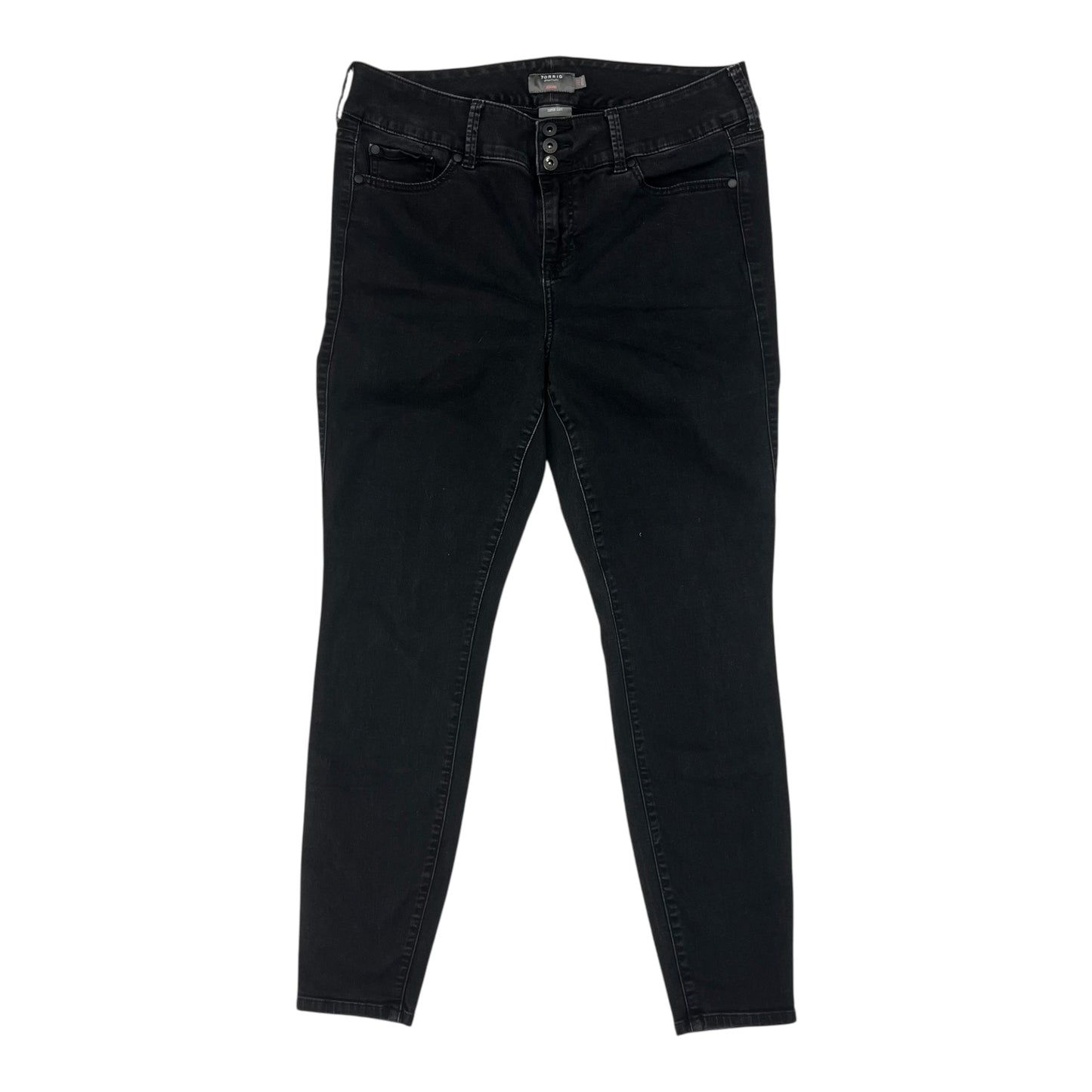 Jeans Jeggings By Torrid In Black Denim, Size:18