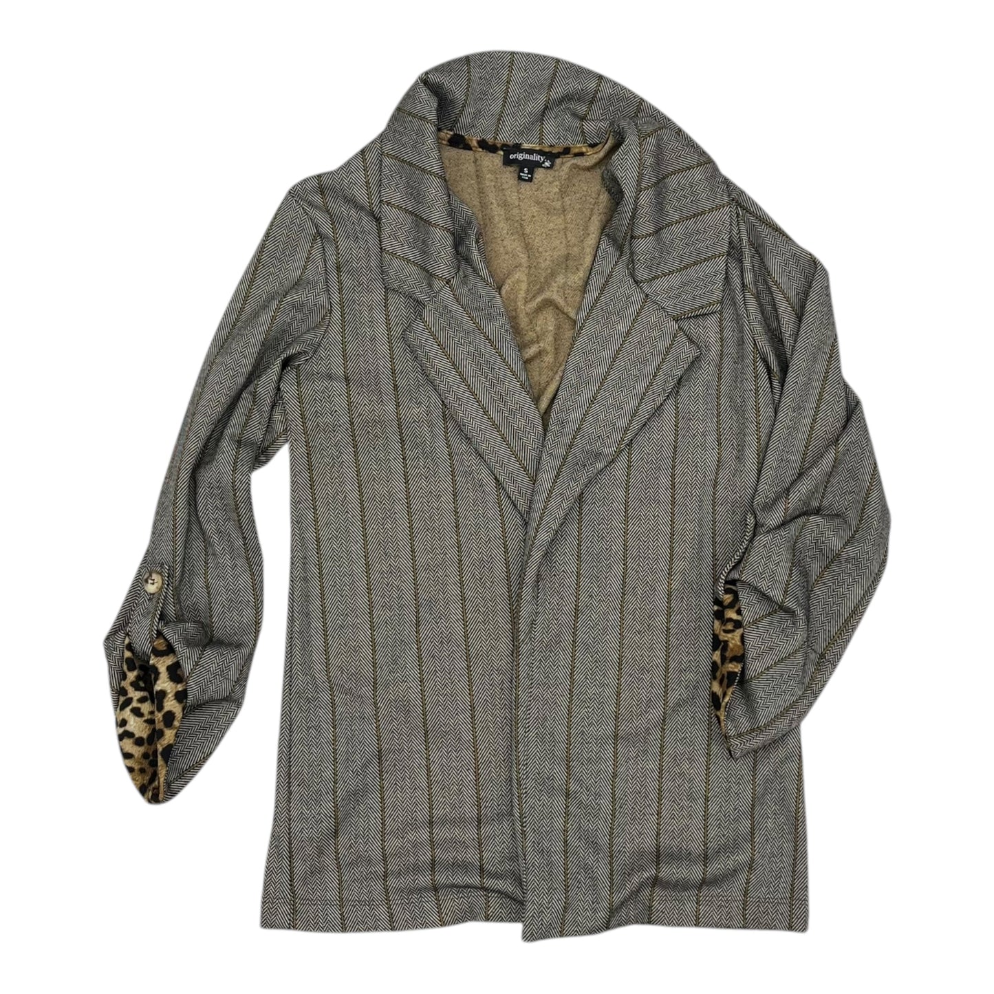 Blazer By Clothes Mentor In Black & Tan, Size:S