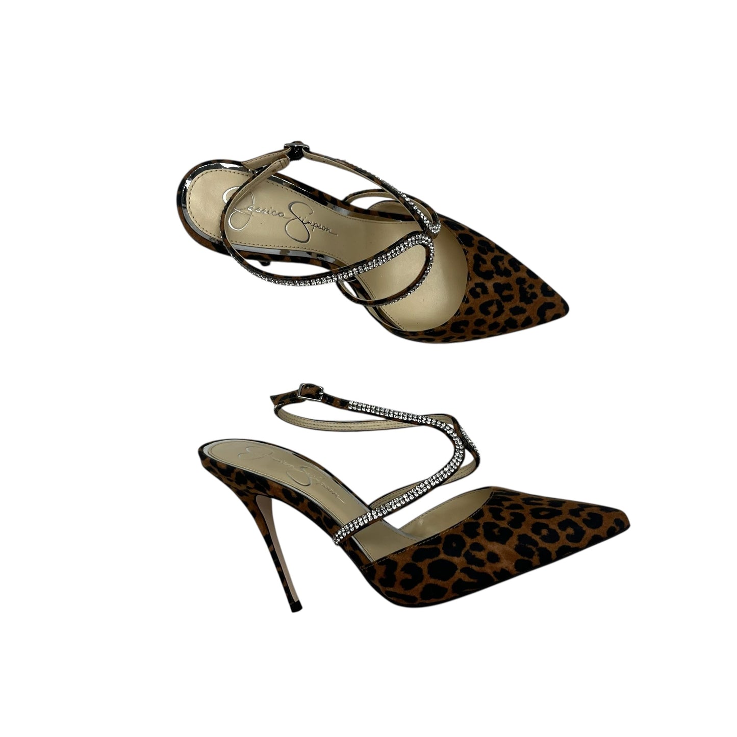 Shoes Heels Stiletto By Jessica Simpson In Leopard Print, Size:9.5