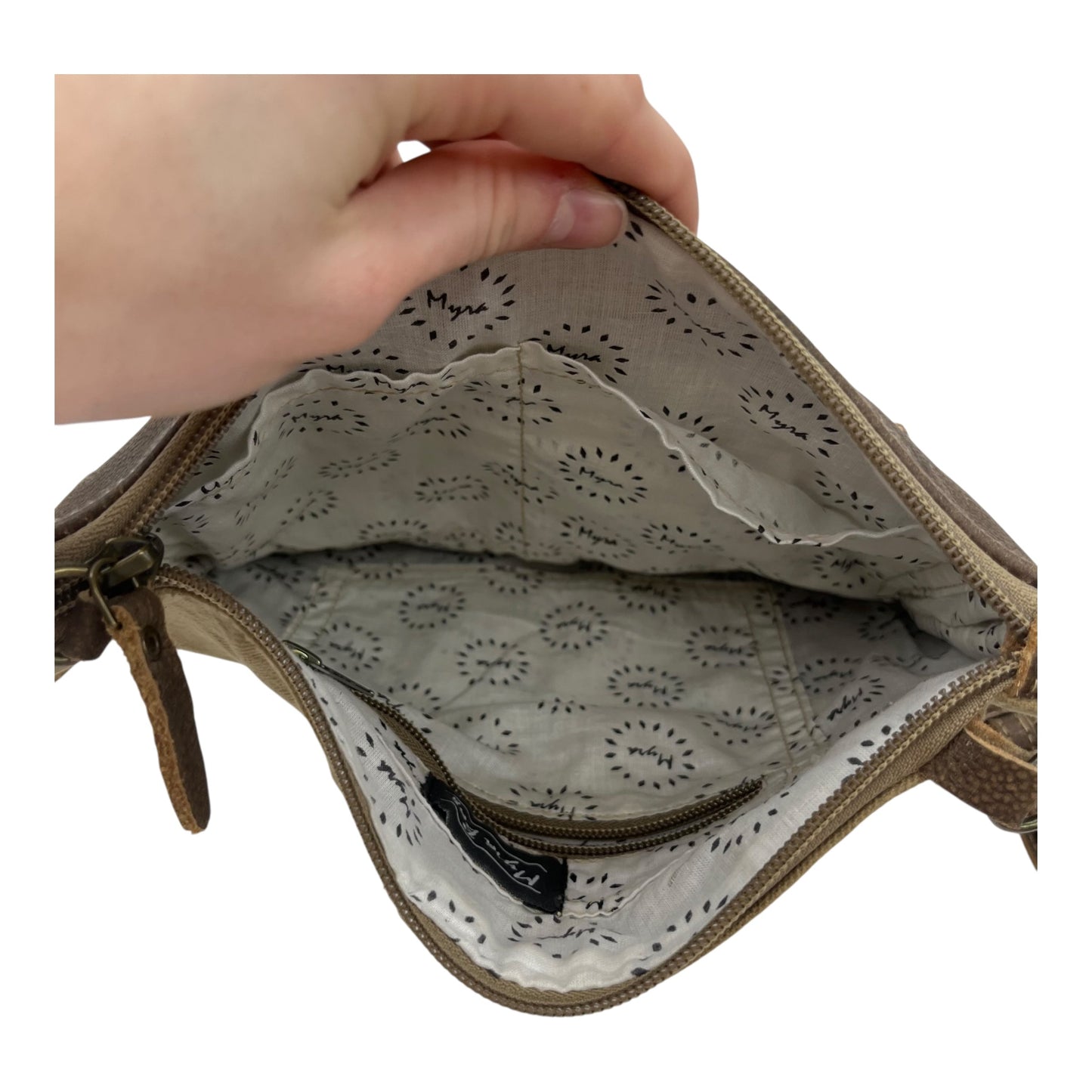 Crossbody By Myra In Brown, Size:Medium