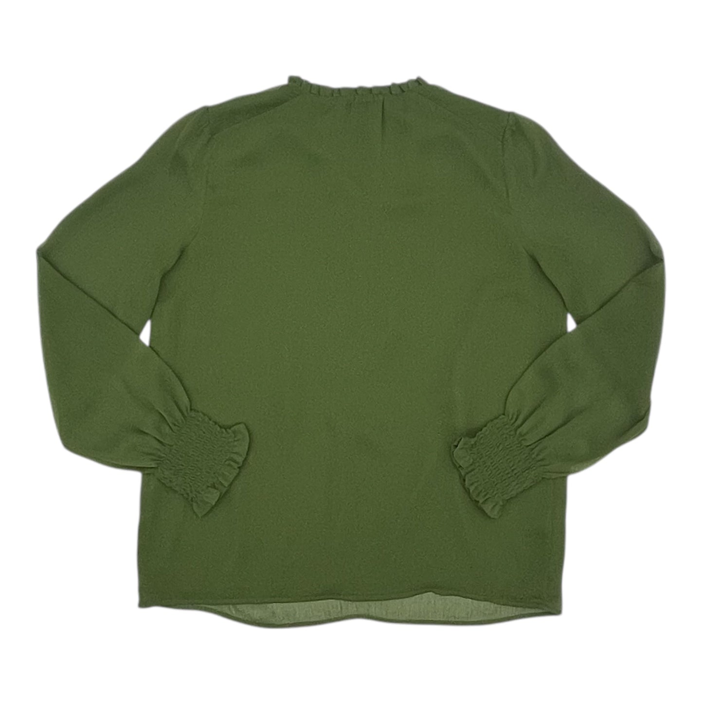 Blouse Ls By Loft In Green, Size:Xs