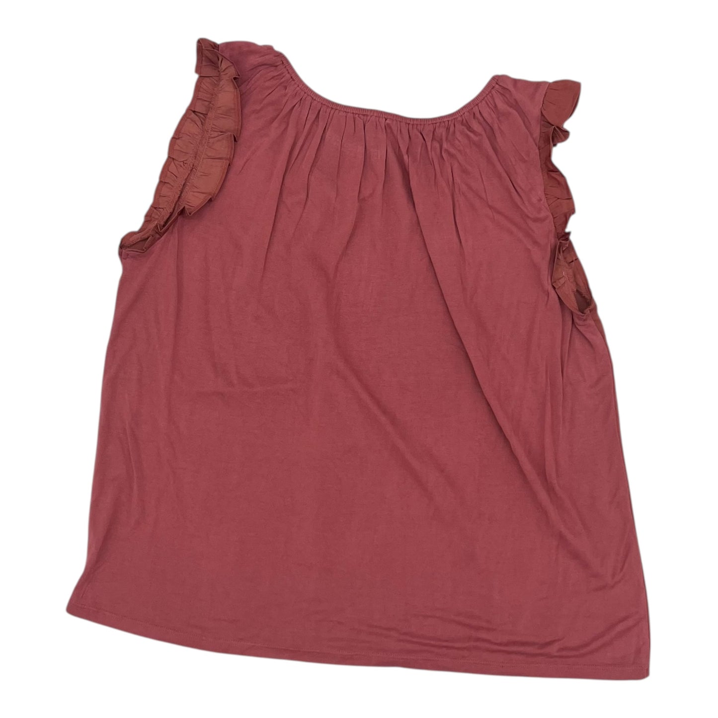 Blouse Ss By Loft In Red, Size:L