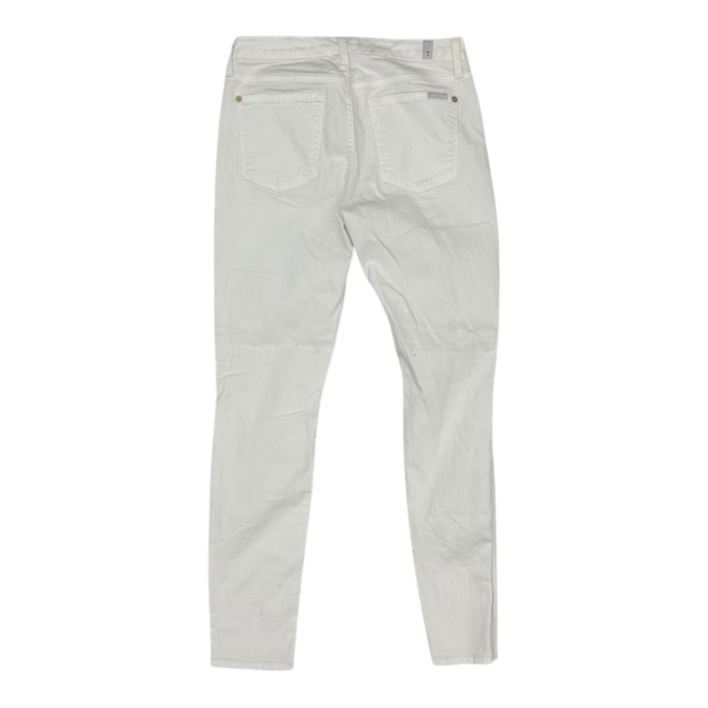 Jeans Skinny By 7 For All Mankind In White Denim, Size:6