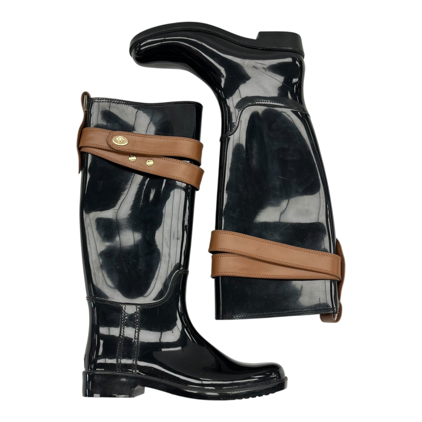 Boots Designer By Coach In Black, Size:7