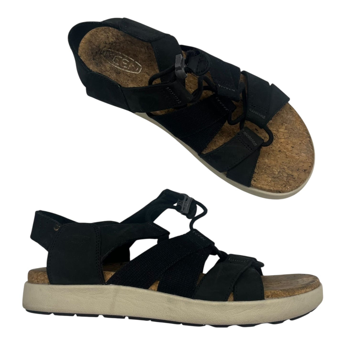 Sandals Flats By Keen In Black, Size:9.5