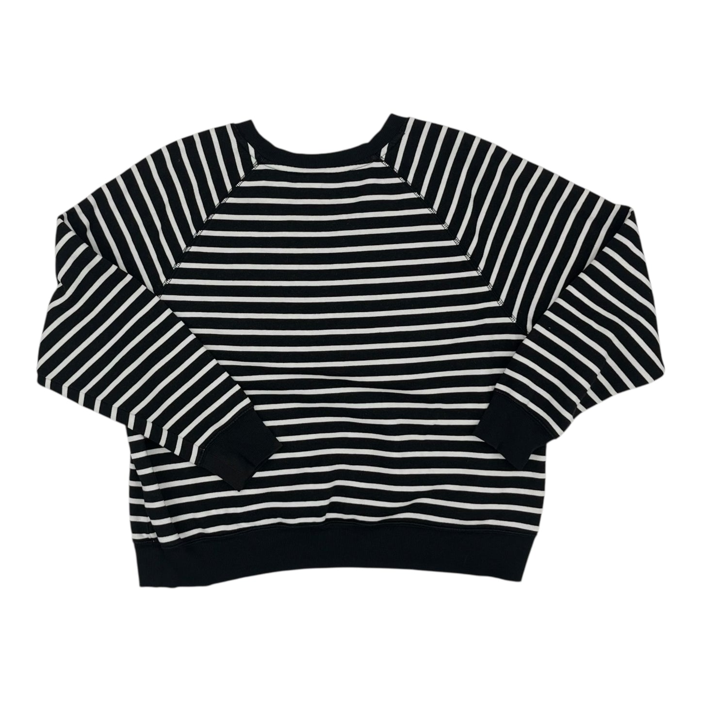 Sweatshirt Crewneck By Old Navy In Black & White, Size:L