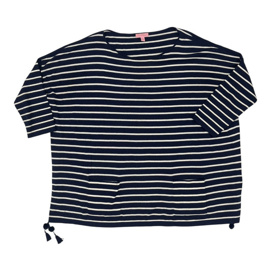 Sweater Designer By Lilly Pulitzer In Blue & White, Size:Xl