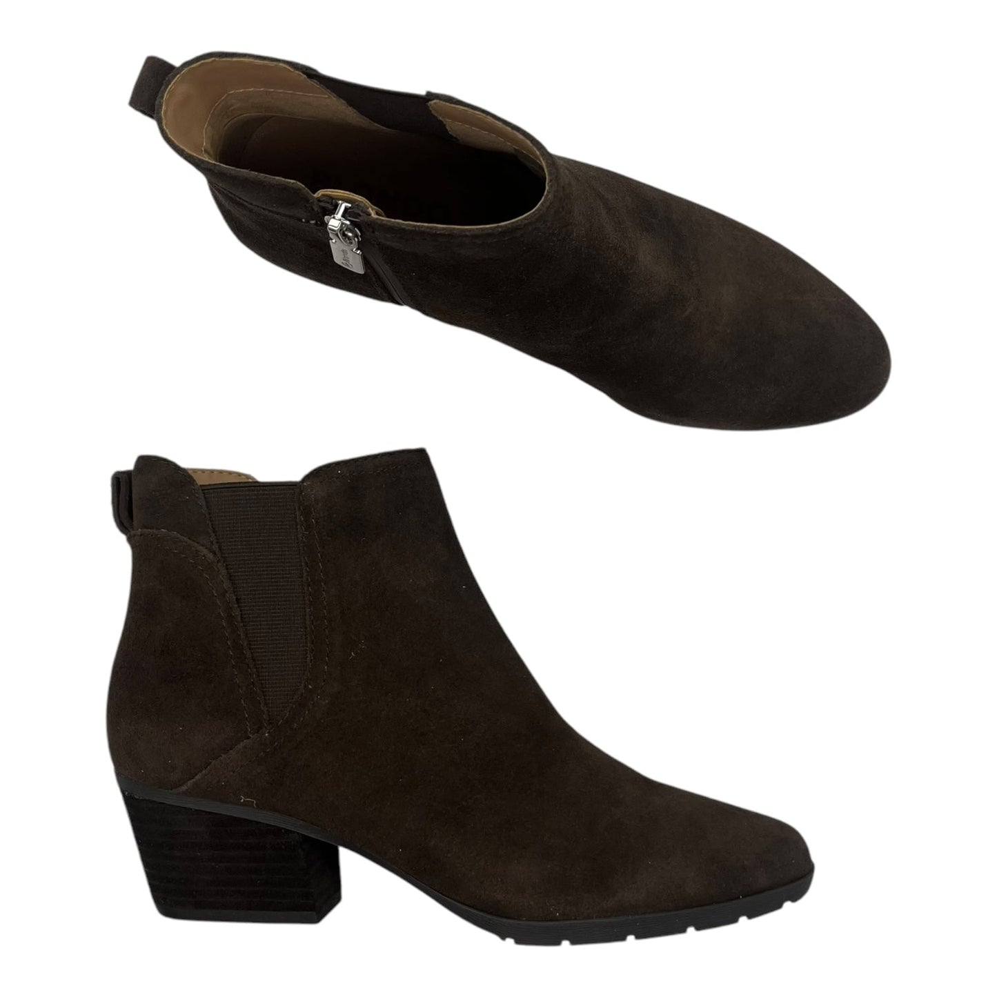 Boots Ankle Heels By Blondo In Brown, Size:7