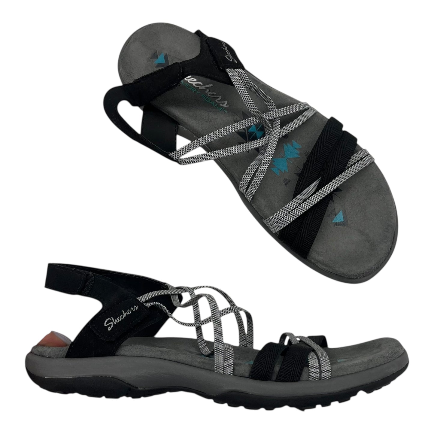 Sandals Sport By Skechers In Black, Size:7