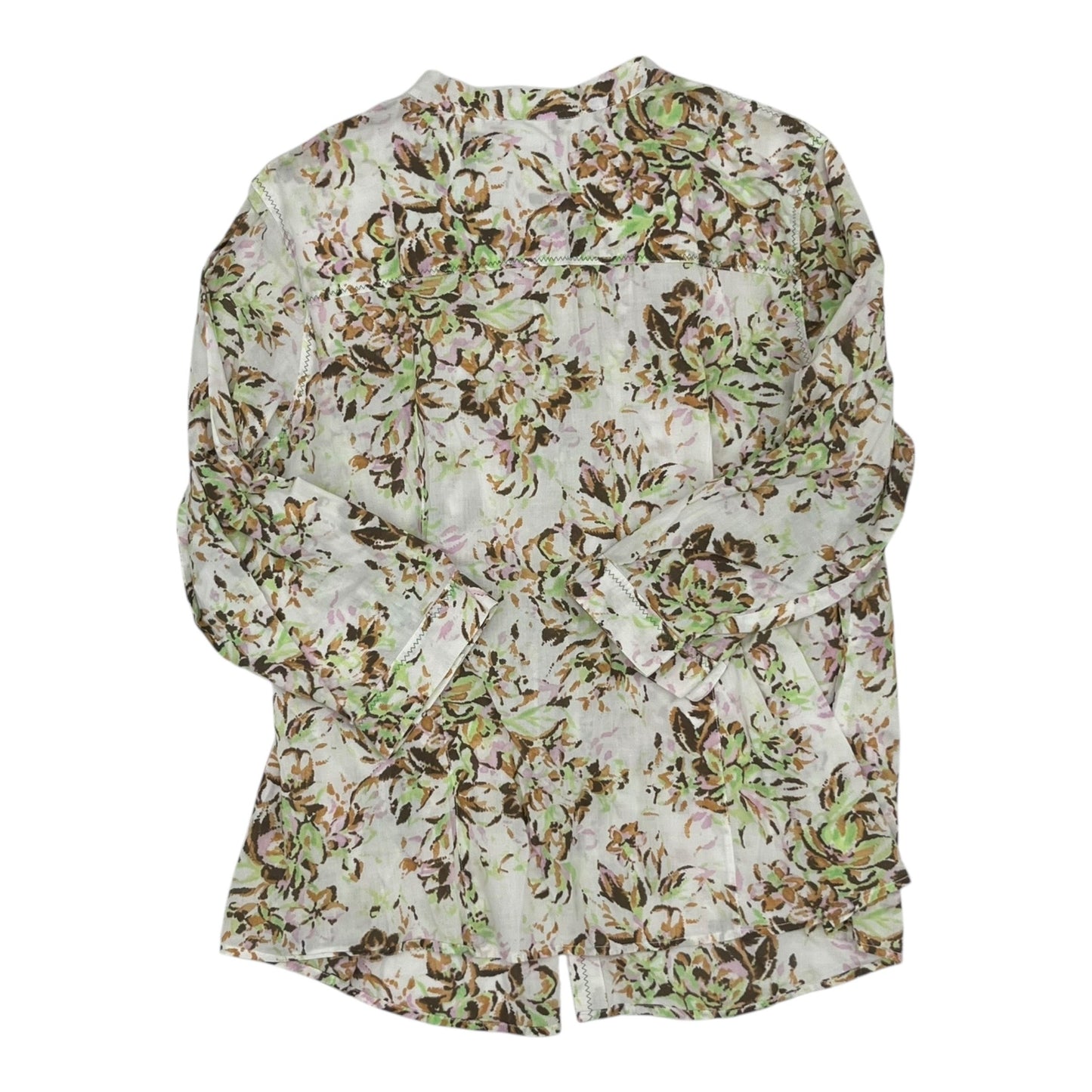 Blouse 3/4 Sleeve By Clothes Mentor In Cream, Size:1X