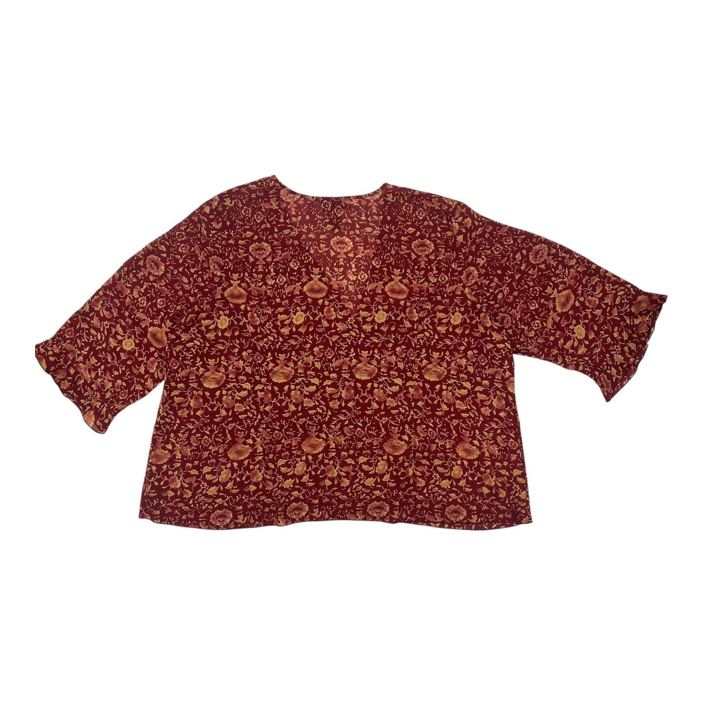 BLOUSE LS by LANE BRYANT In RED, Size: 4X
