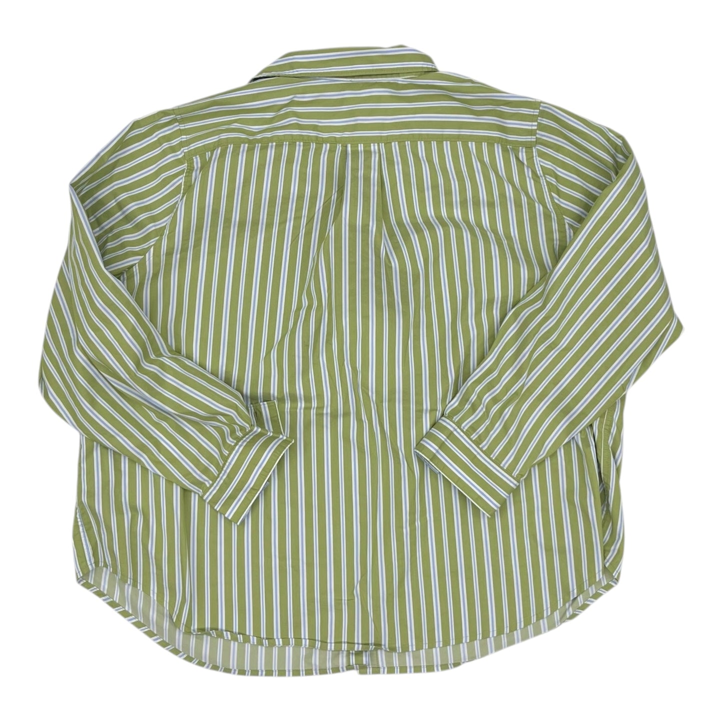 Blouse Ls By Lands End In Green, Size:3X