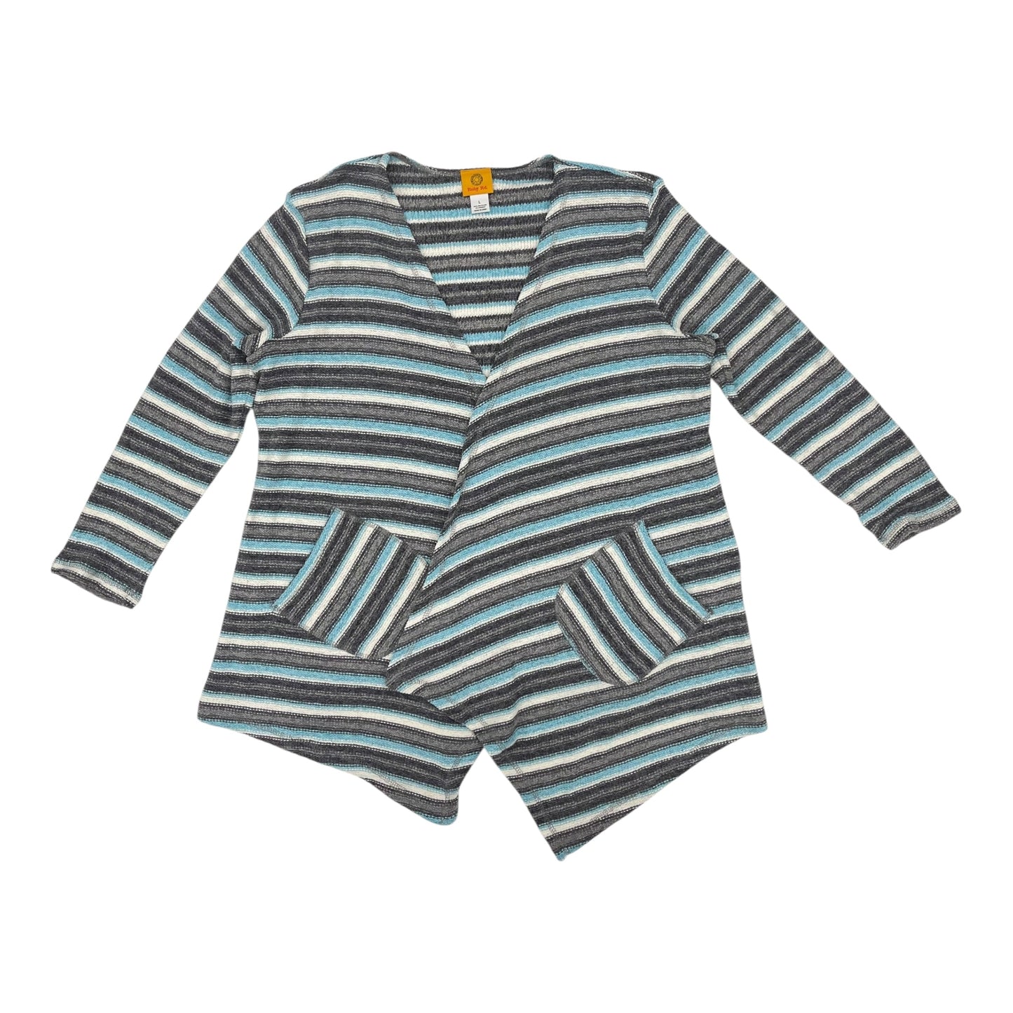 SWEATER CARDIGAN by RUBY RD in GREY & WHITE, Size:L