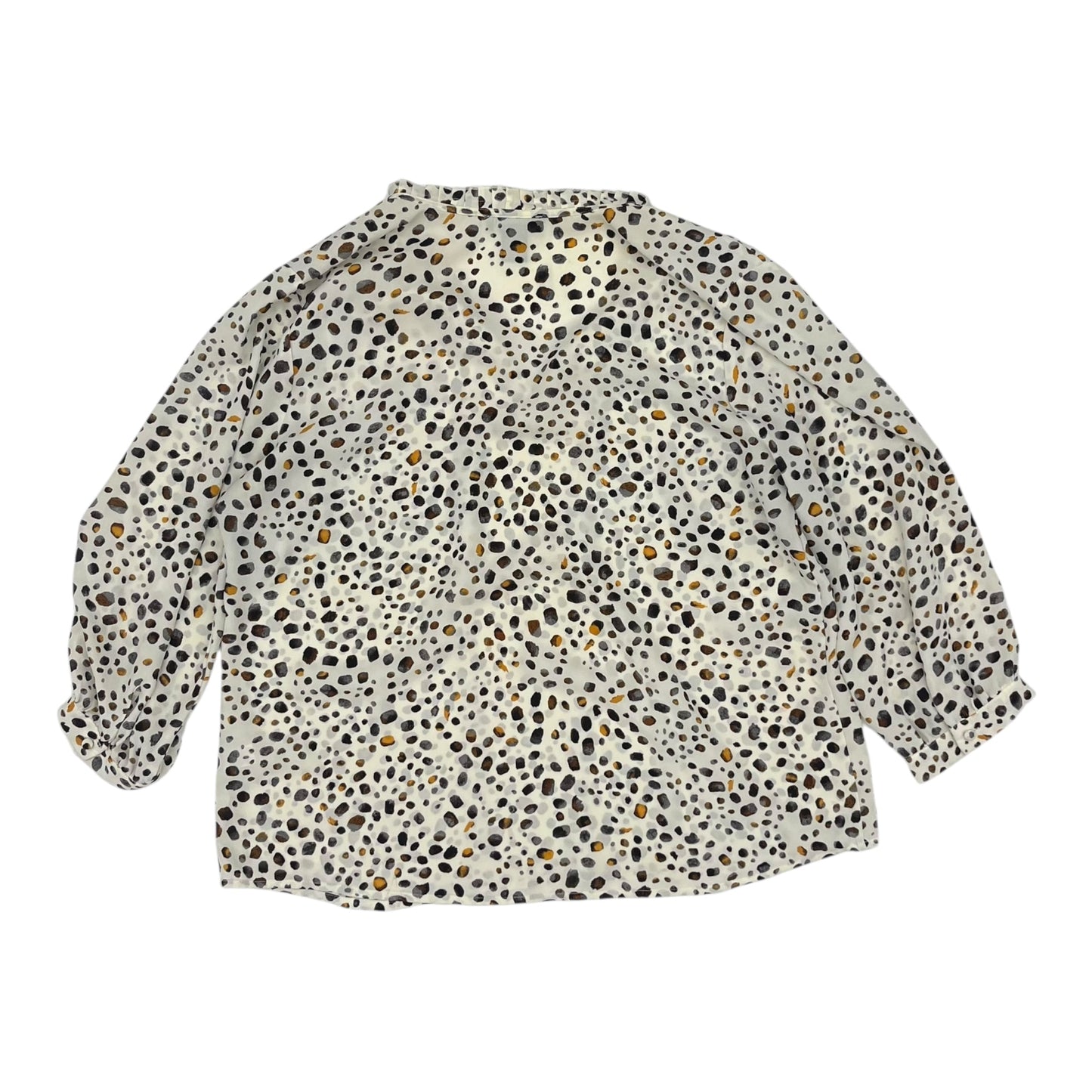 Blouse 3/4 Sleeve By Cynthia Rowley In Cream, Size:Xl