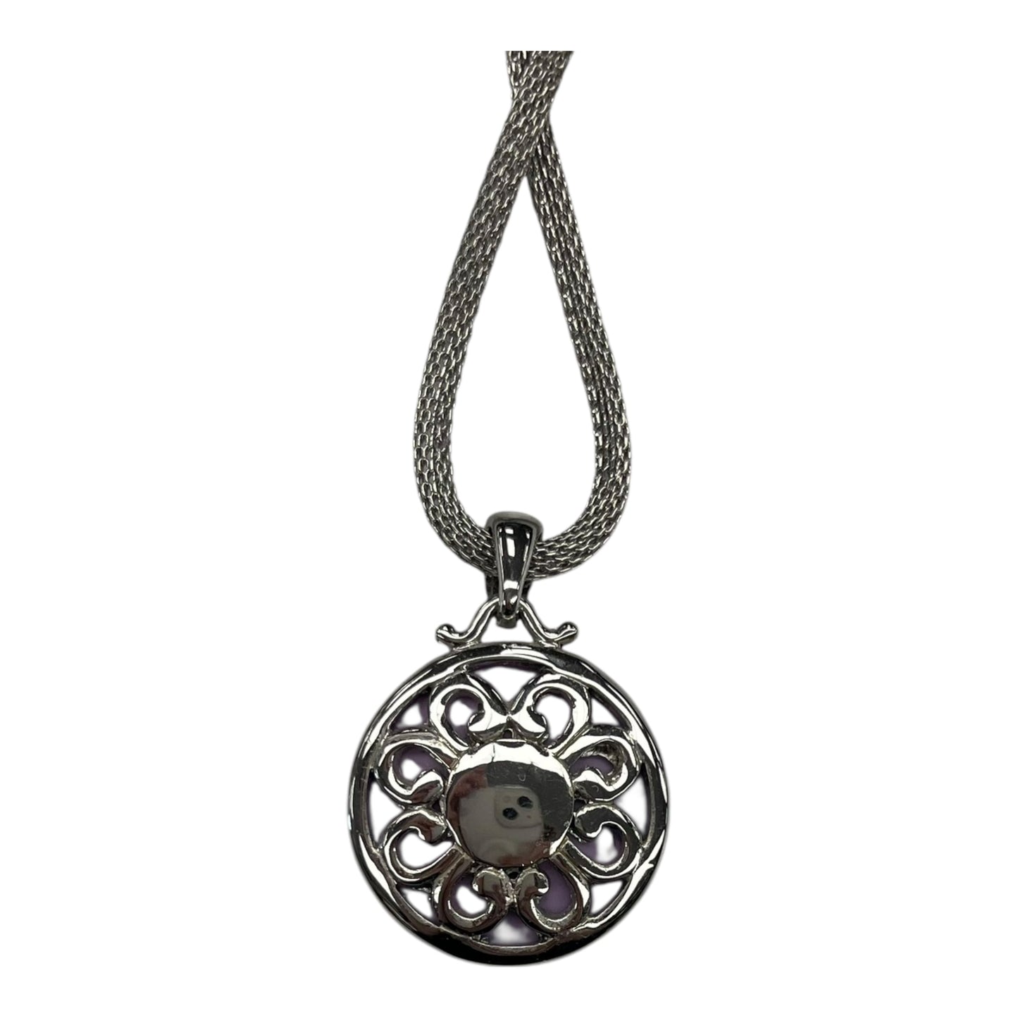 NECKLACE CHARM by CLOTHES MENTOR In PURPLE & SILVER