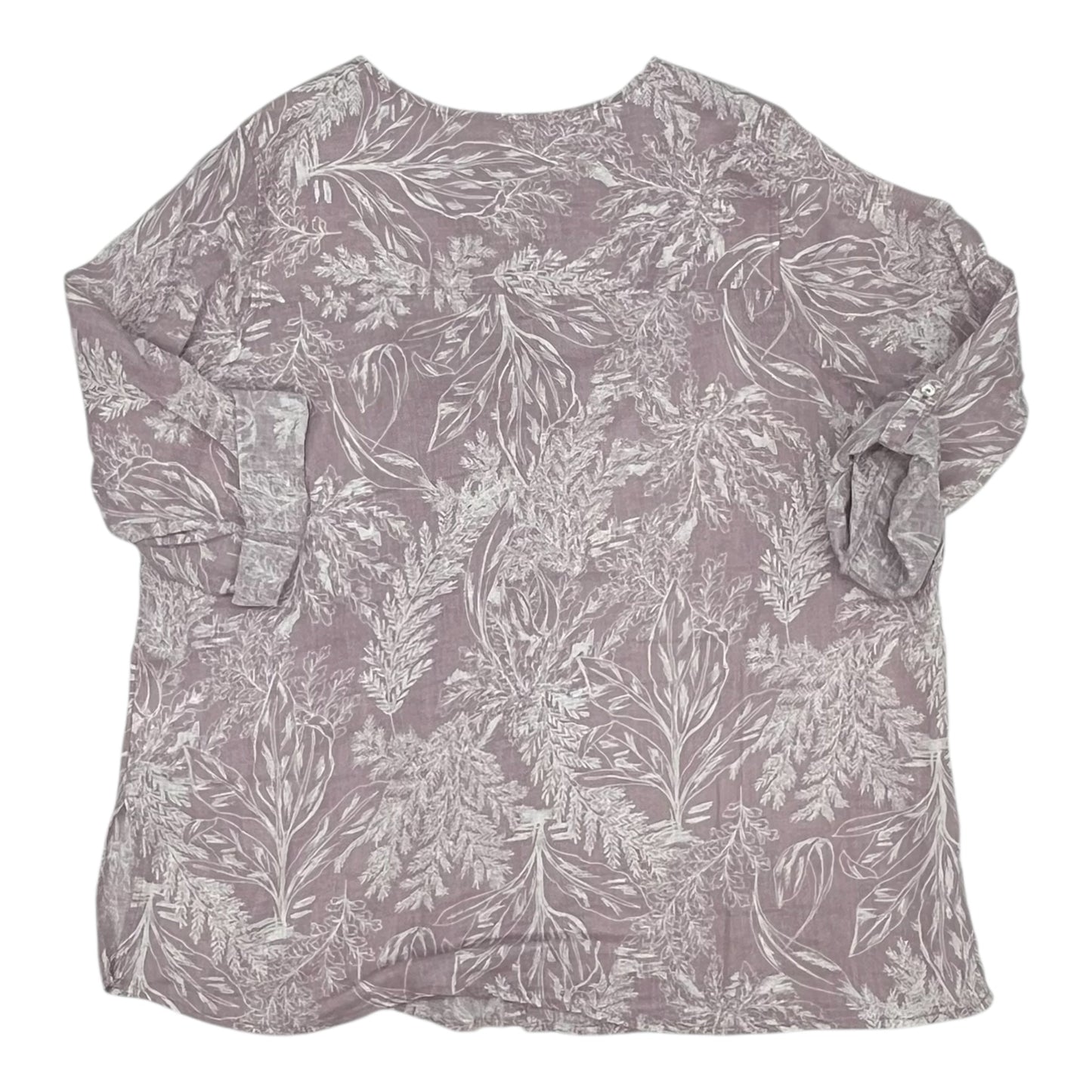 Top 3/4 Sleeve By Tahari In Purple, Size:2X