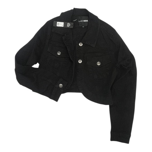 Jacket Denim By Fashion Nova In Black Denim, Size:1X