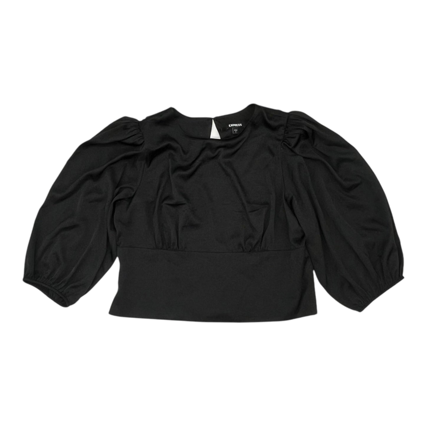 Blouse Ls By Express In Black, Size:Xl