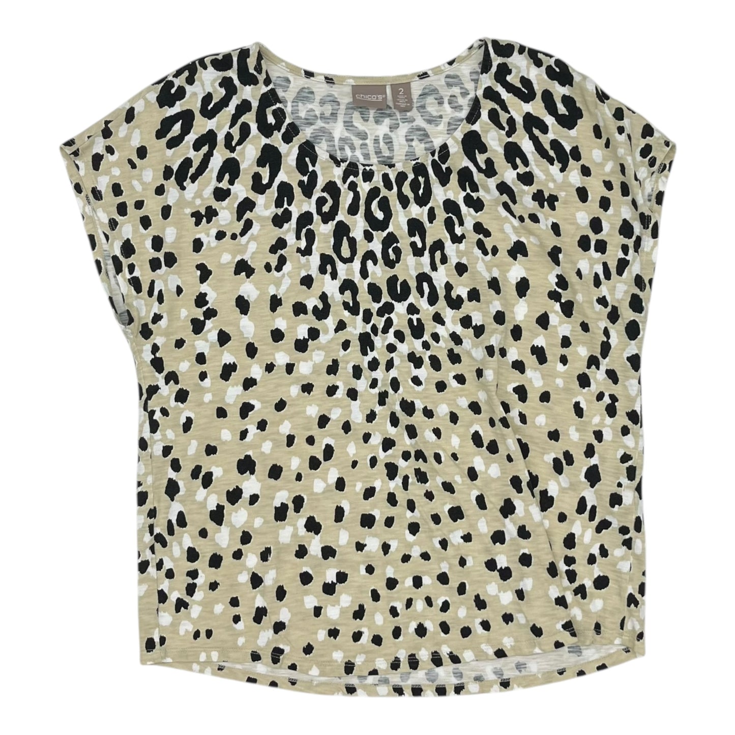 Top Ss By Chicos In Animal Print, Size:L