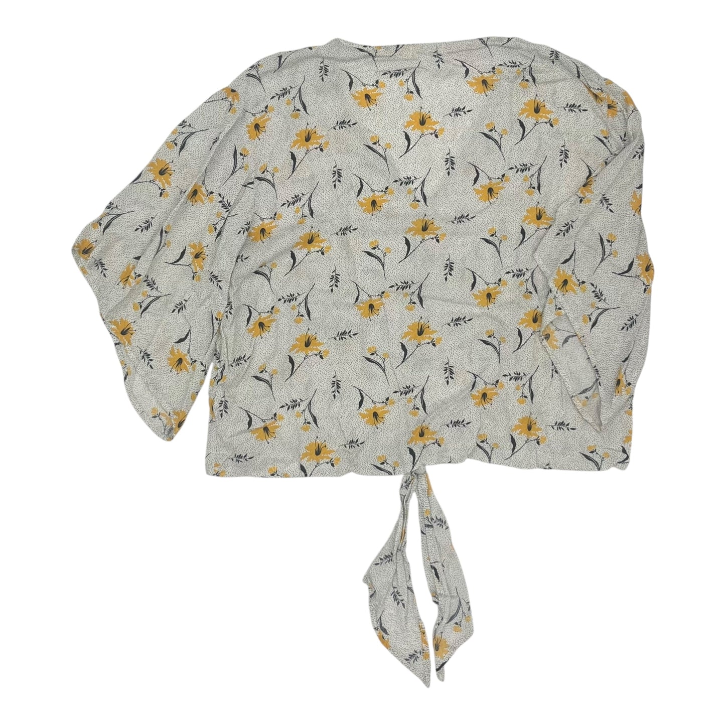 Blouse 3/4 Sleeve By Maurices In Cream, Size:1X