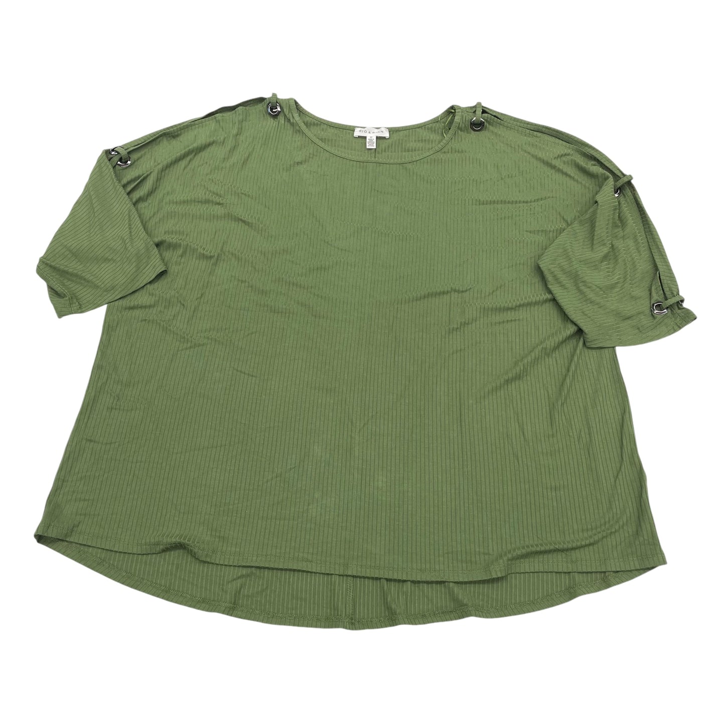 GREEN BLOUSE SS by CLOTHES MENTOR Size:3X