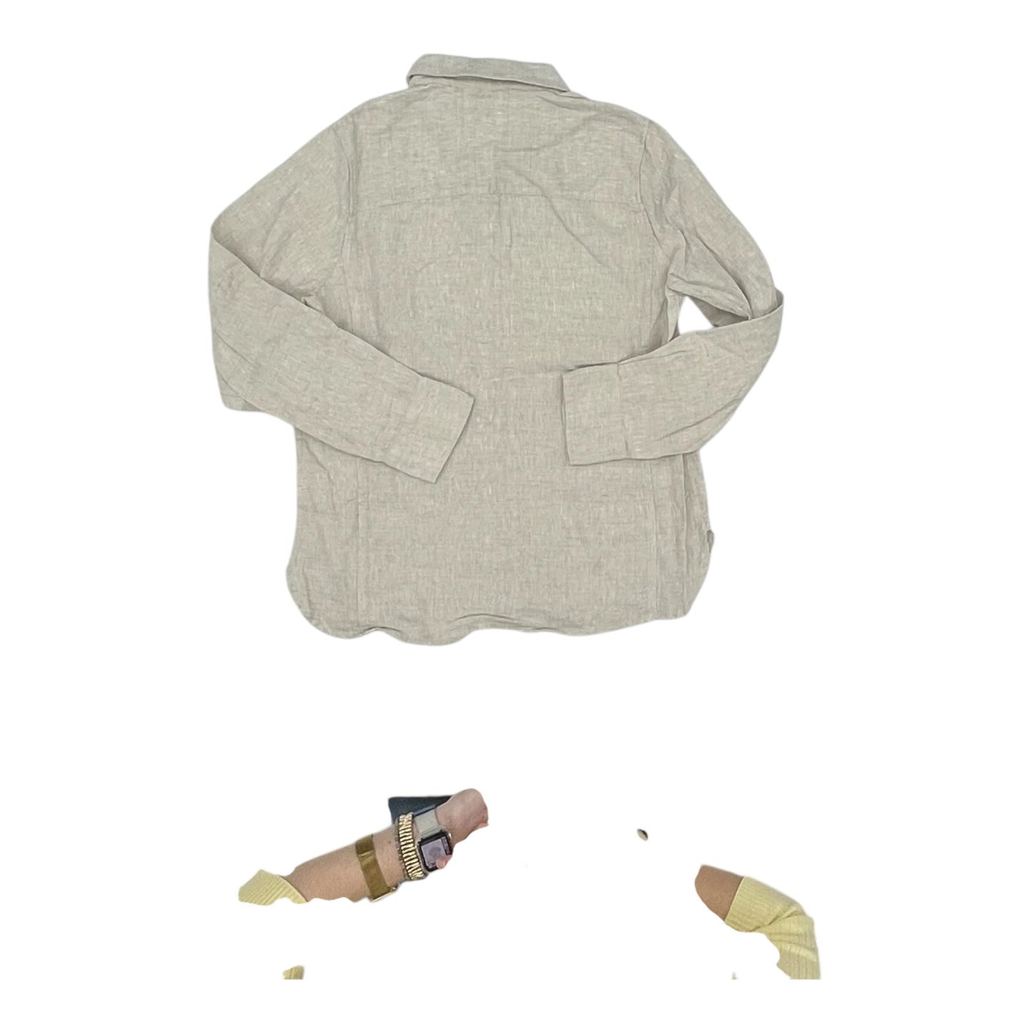 Blouse Ls By Velvet Heart In Cream, Size:L