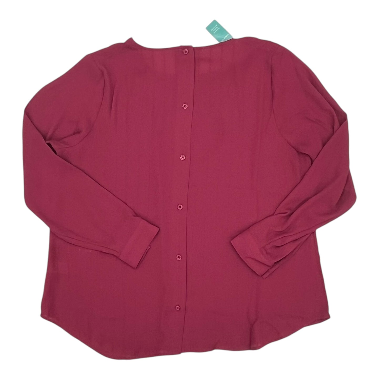 Blouse Ls By Maurices In Pink, Size:Xxl