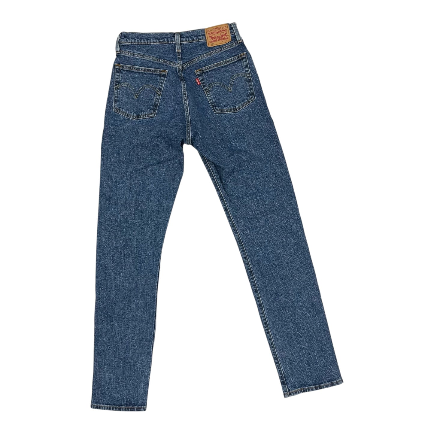 Jeans Straight By Levis In Blue Denim, Size:4