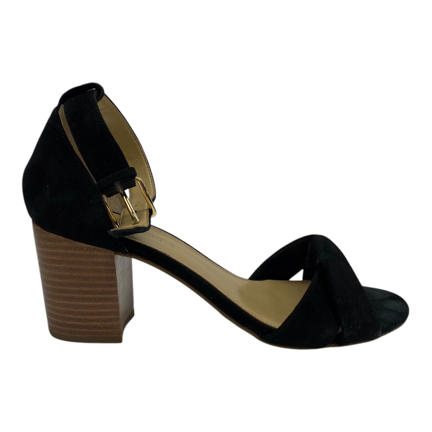Sandals Heels Block By Talbots In Black, Size:7.5