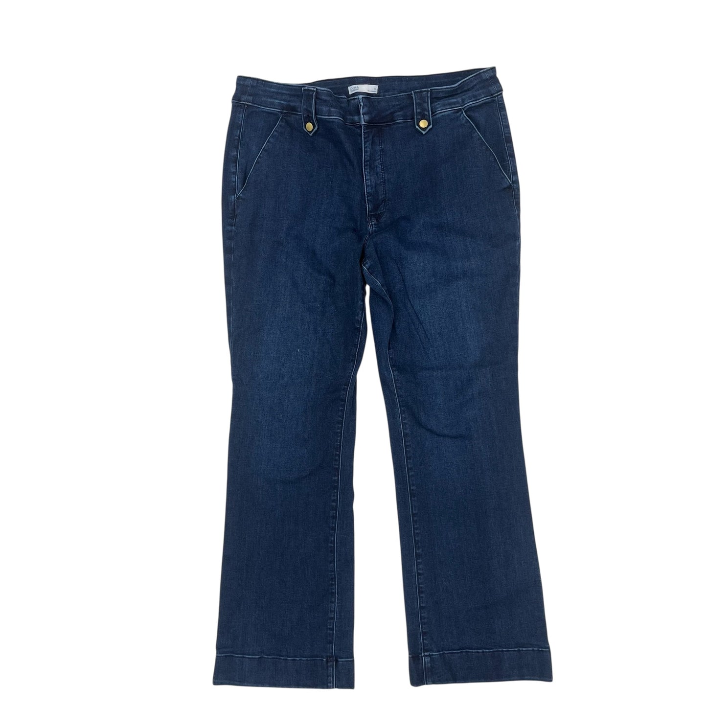 Jeans Flared By Croft And Barrow In Blue Denim, Size:18