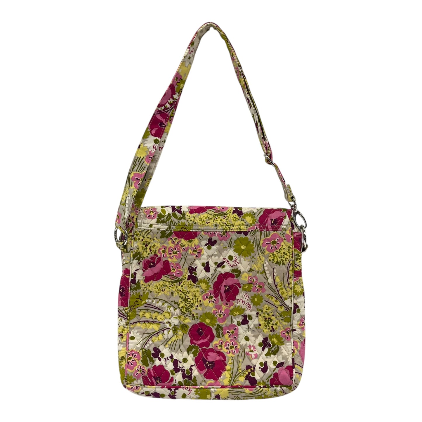 Handbag By Vera Bradley In Green & Pink, Size:Medium