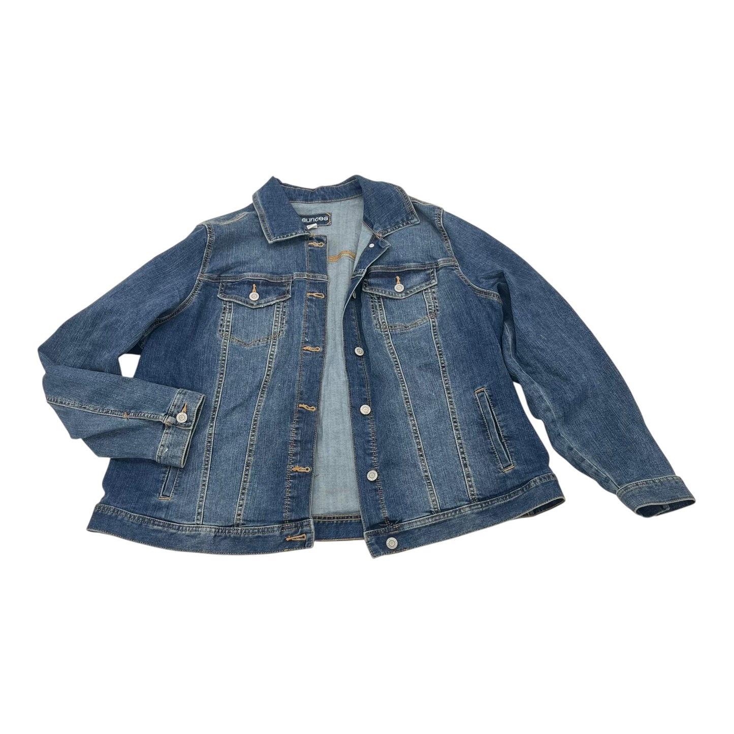 JACKET DENIM by MAURICES In BLUE DENIM, Size: 2X