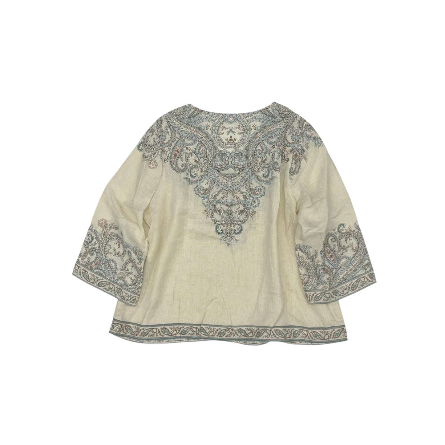 Blouse 3/4 Sleeve By J. Jill In Cream, Size:Mp