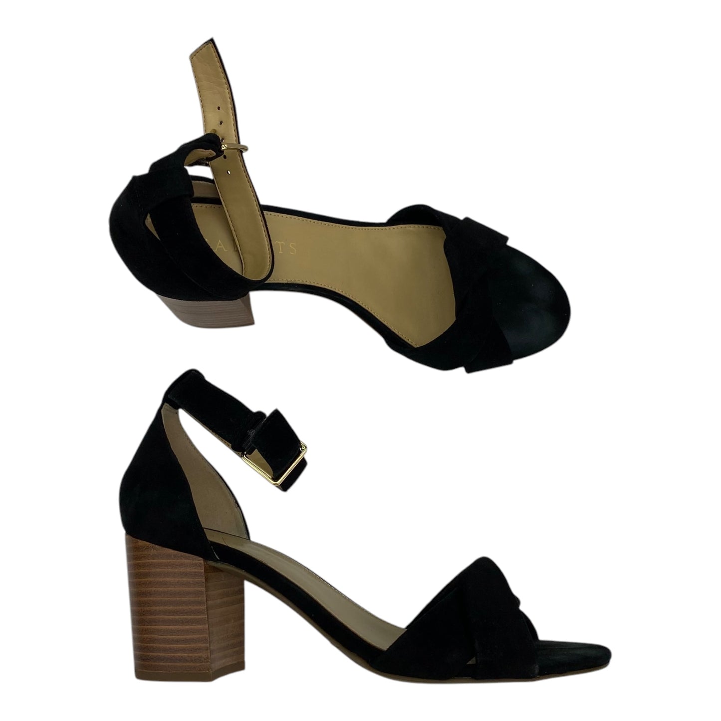 Sandals Heels Block By Talbots In Black, Size:7.5
