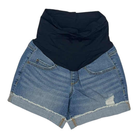 MATERNITY SHORTS by A GLOW in BLUE DENIM, Size:2