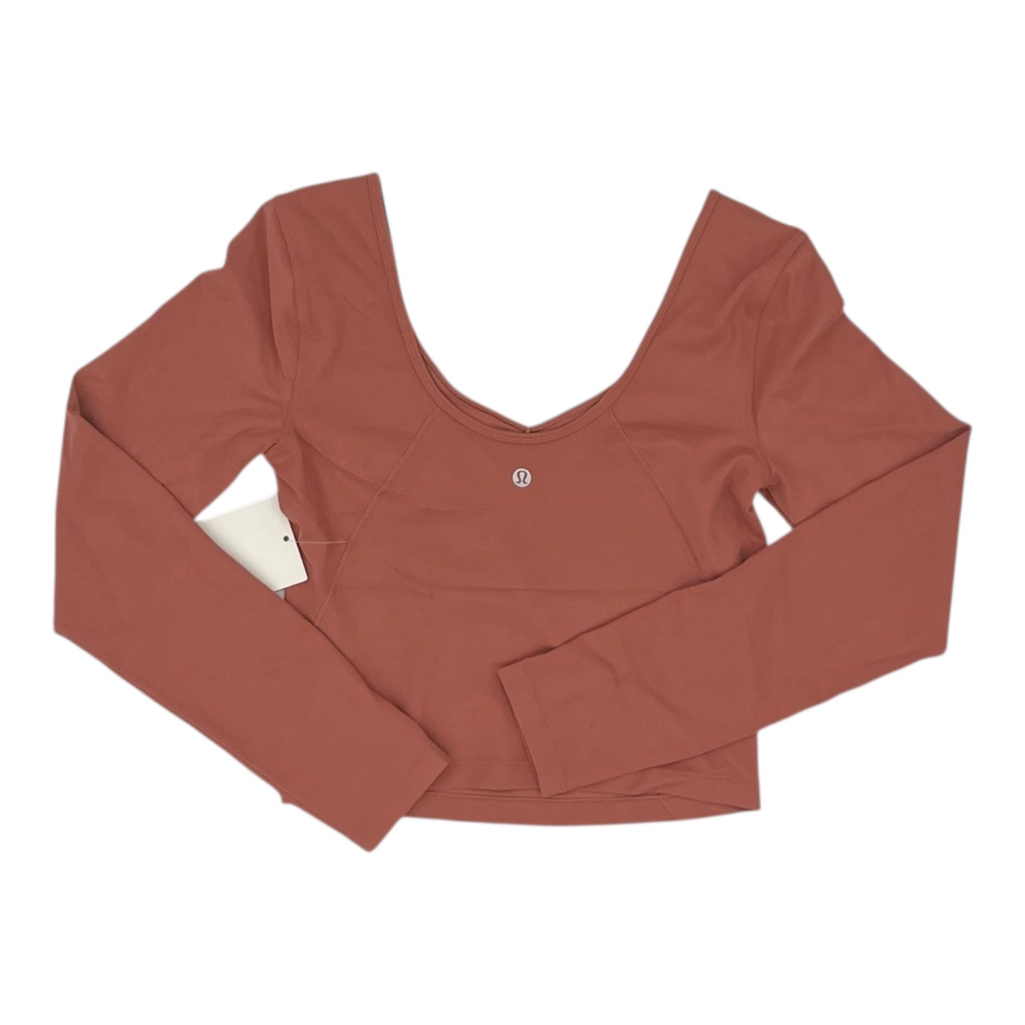 Athletic Top Ls Crewneck By Lululemon In Orange, Size:S