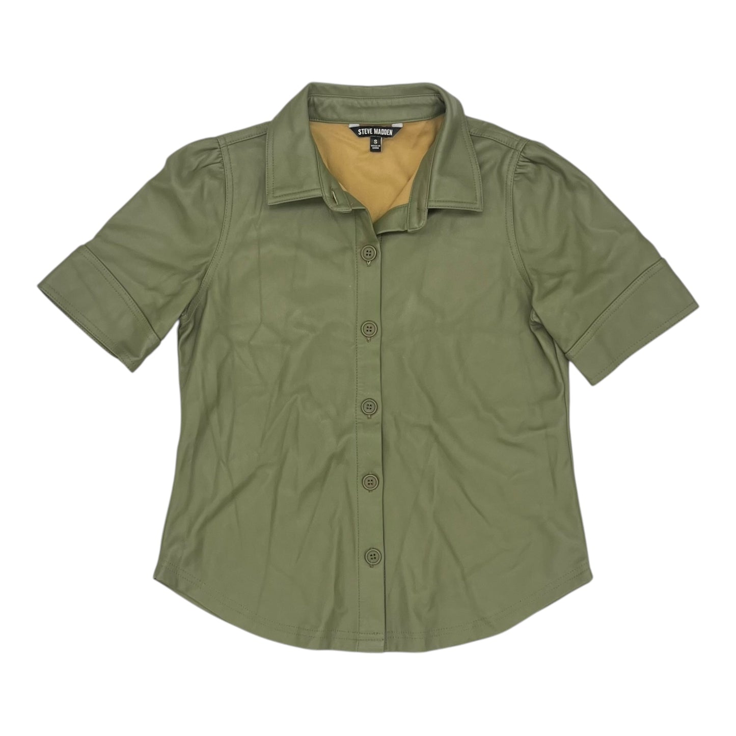 Blouse Ss By Steve Madden In Green, Size:S
