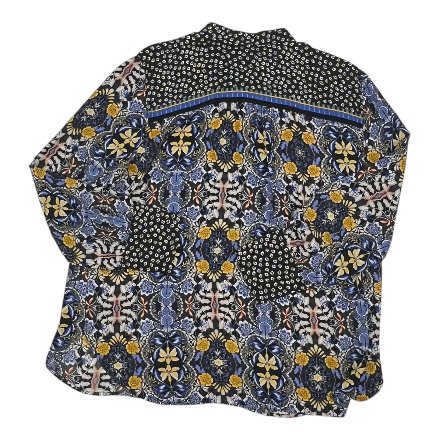 Blouse Ls By Loft In Blue, Size:Xl