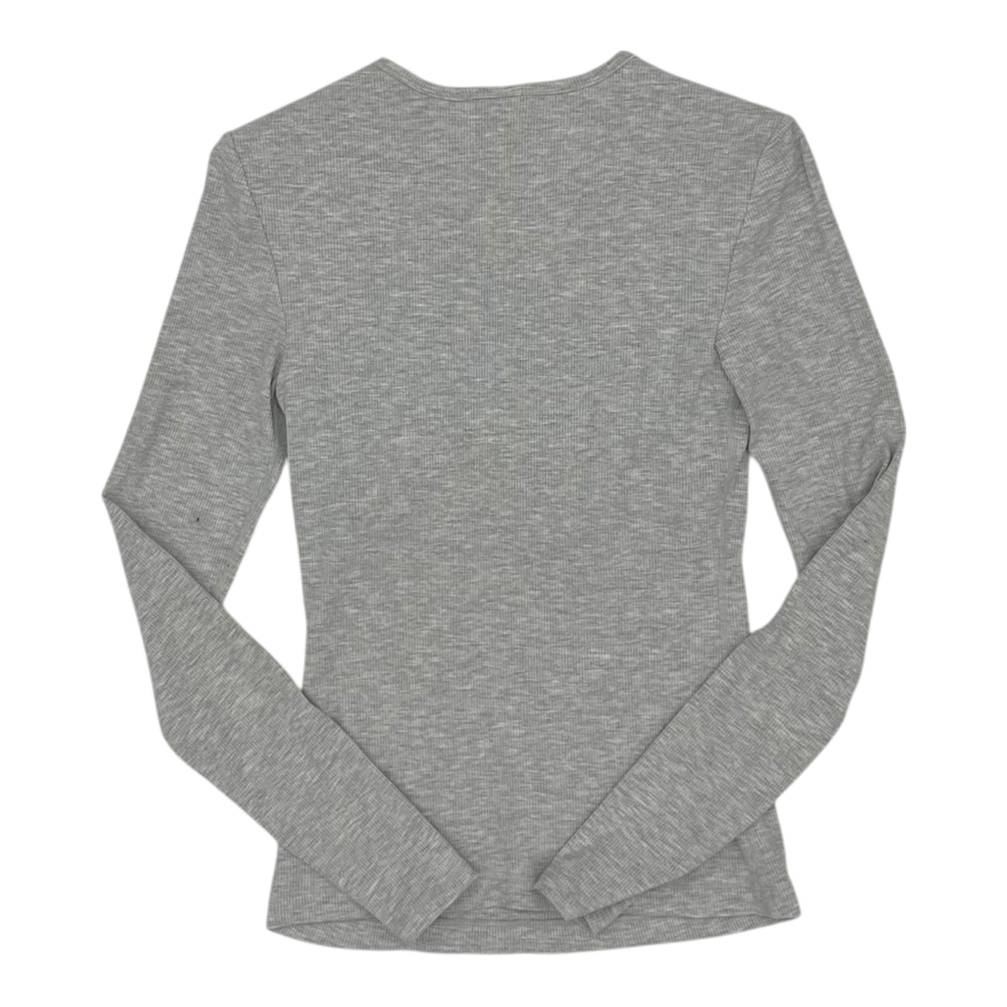Athletic Top Ls Collar By Yogalicious In Grey, Size:Xs