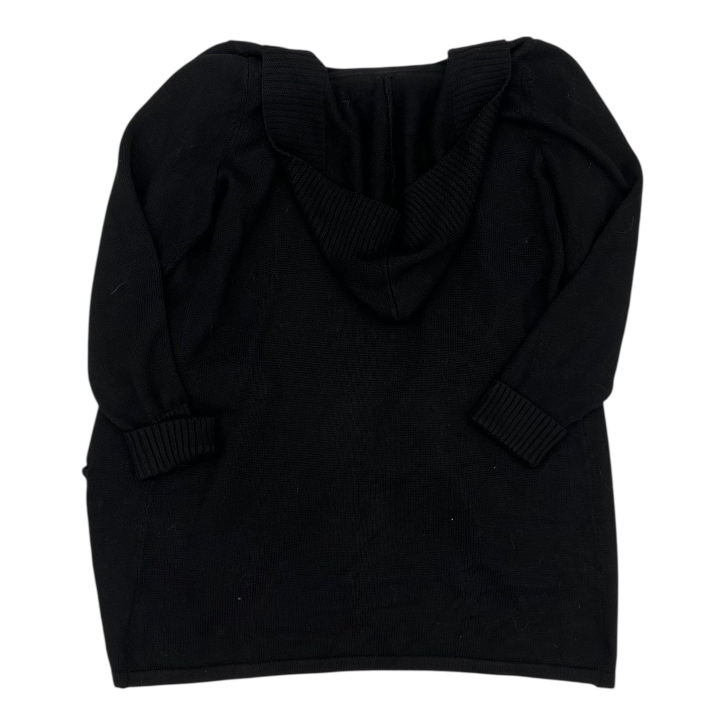 Sweater Cardigan By Tahari In Black, Size:1X