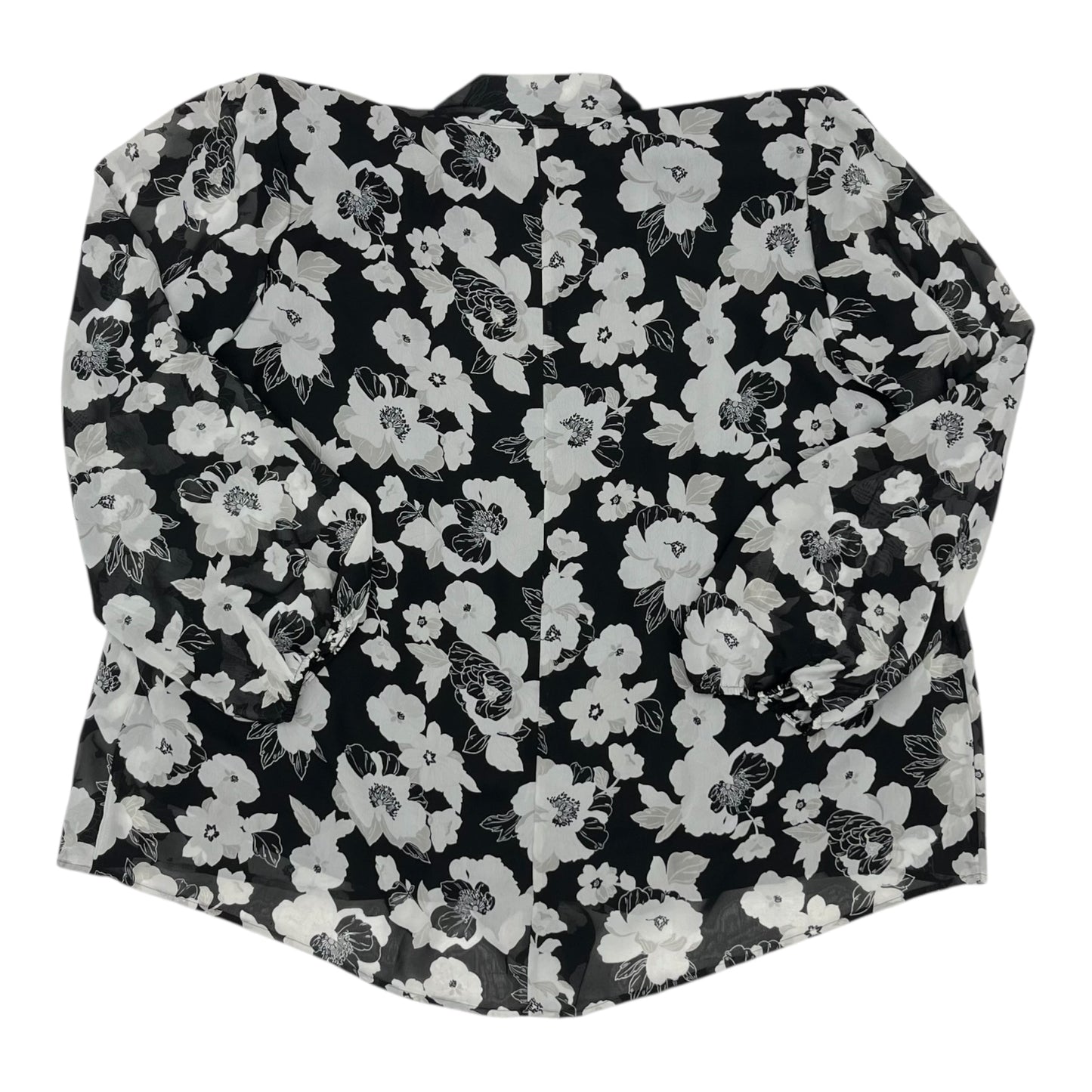 Blouse Ls By Lane Bryant In Floral Print, Size:3X