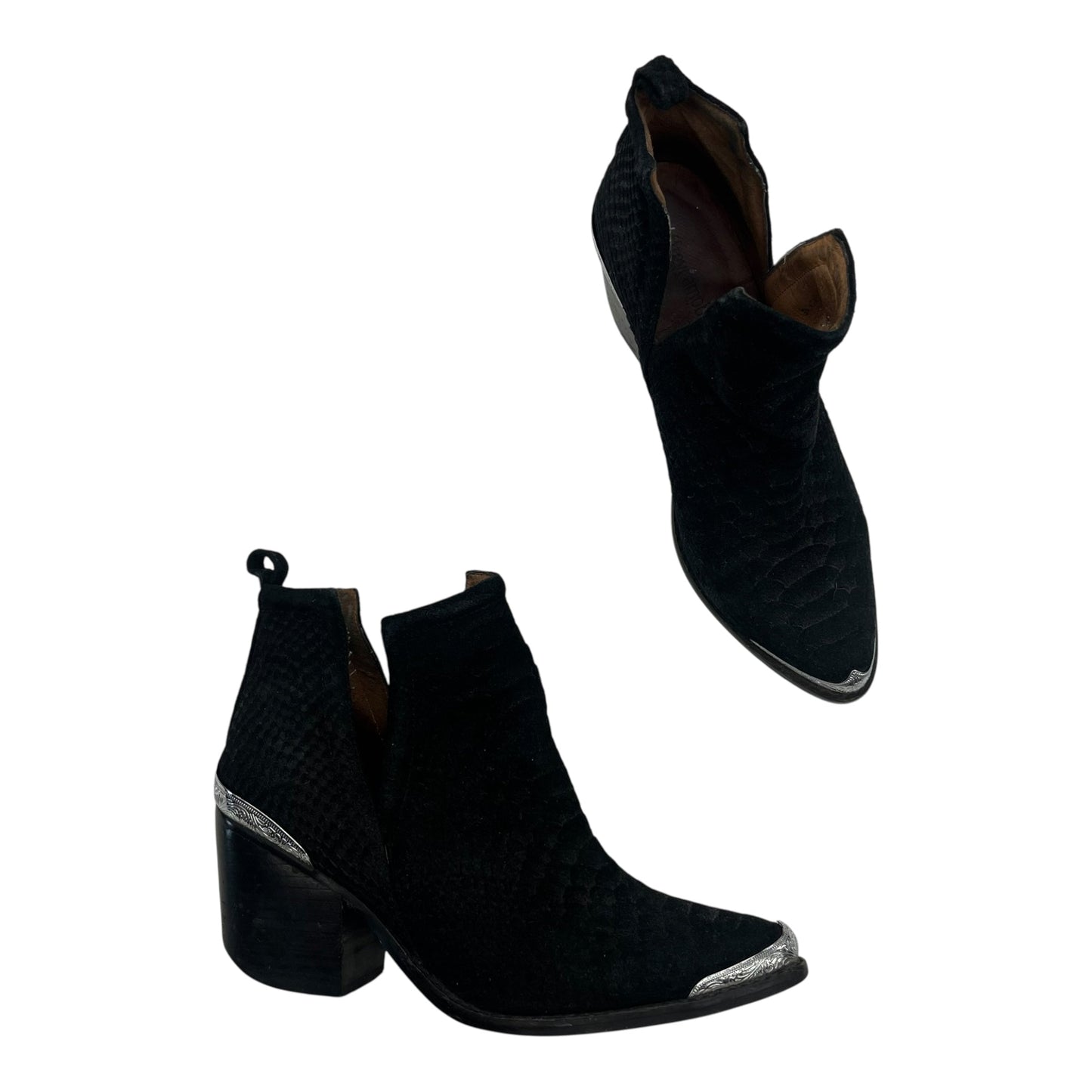 Boots Ankle Heels By Jeffery Campbell In Black, Size:6