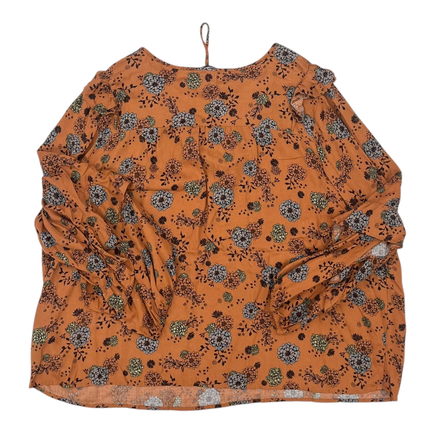 Top Long Sleeve By Sonoma In Brown, Size:4X