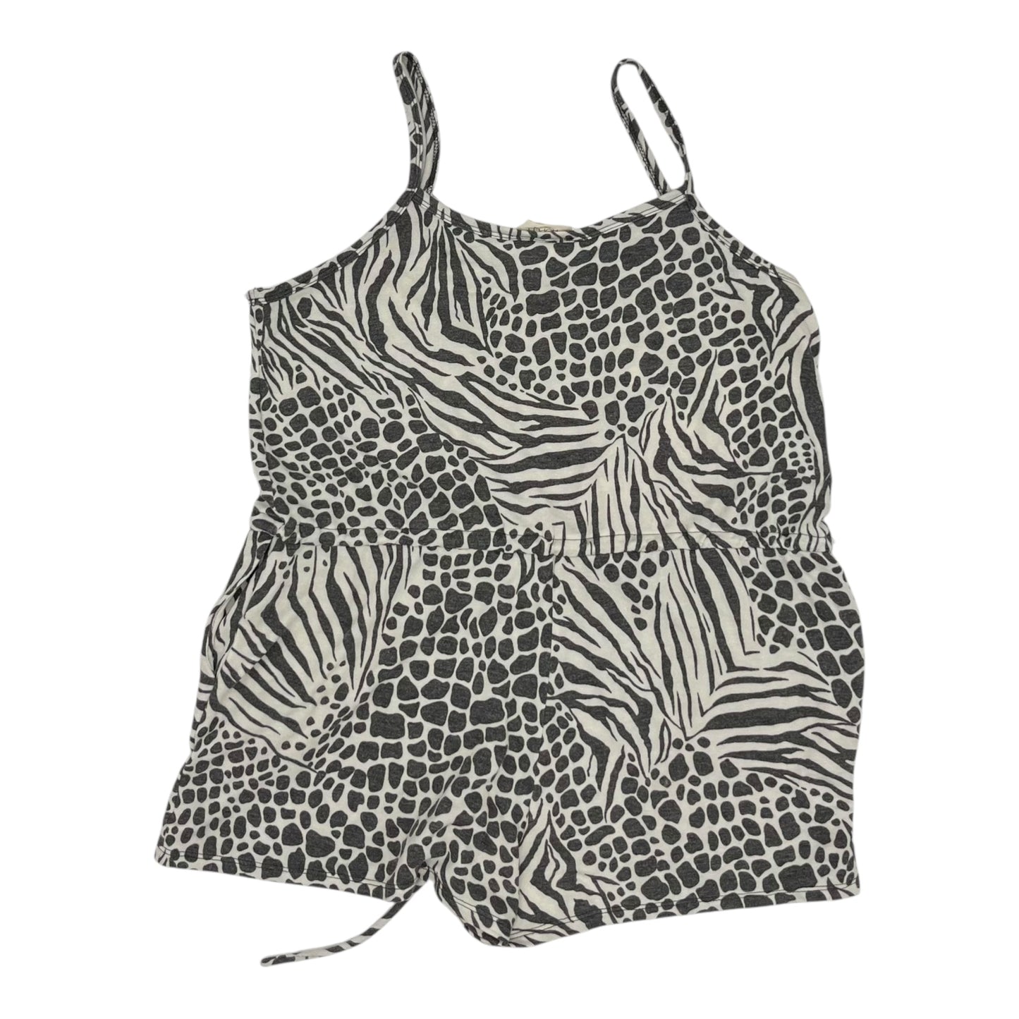 Romper By Cmf In Cream & Grey, Size:L