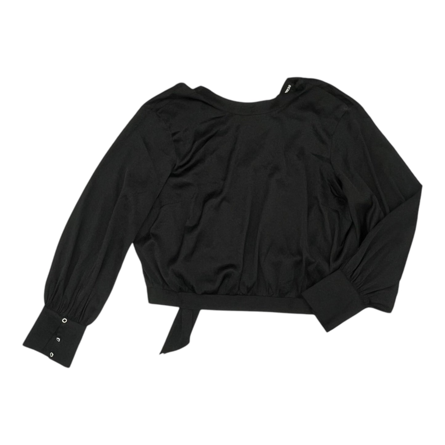 Blouse Ls By Express In Black, Size:Xl