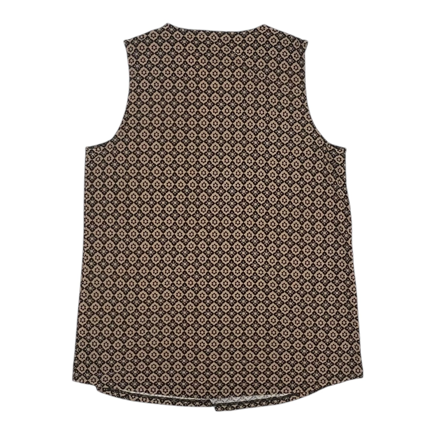 Blouse Sleeveless By Anne Klein In Black & Tan, Size:S