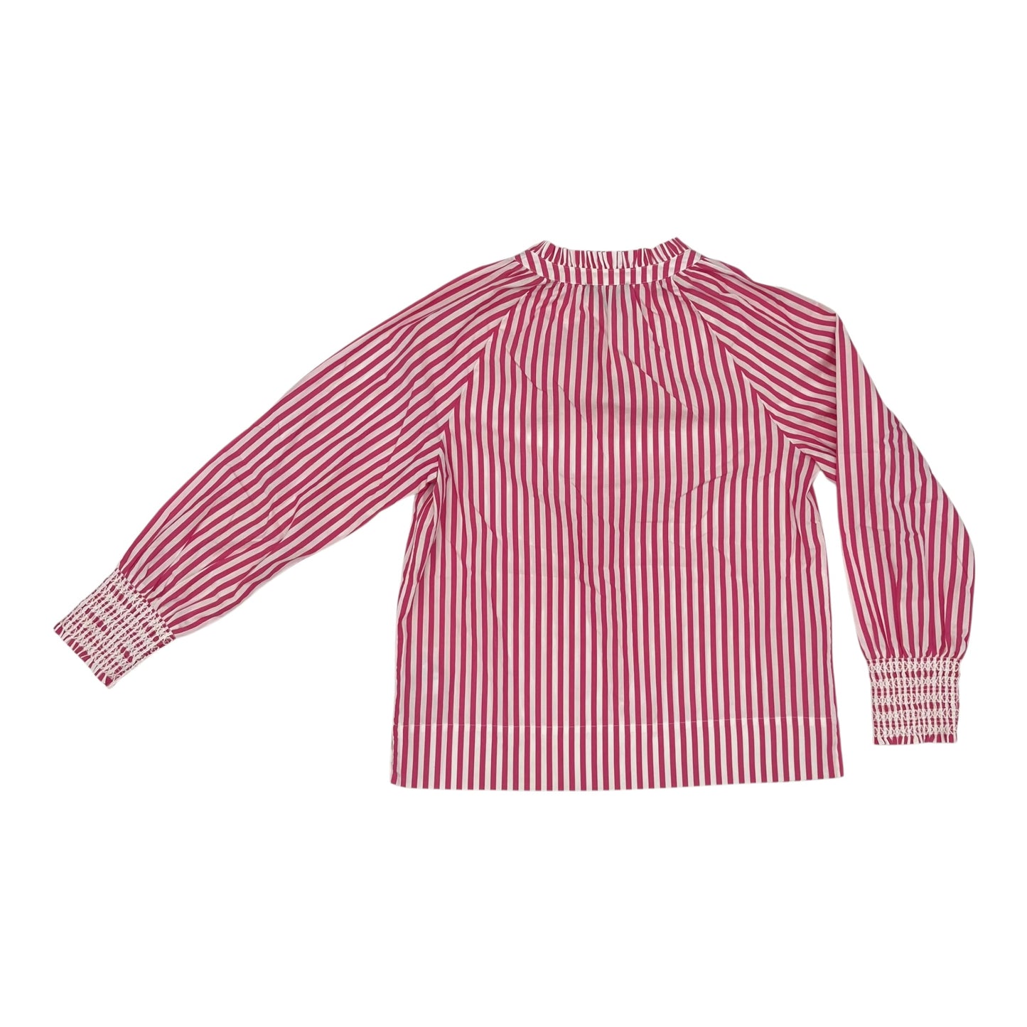 BLOUSE LS by J. CREW in PINK & WHITE, Size:XS