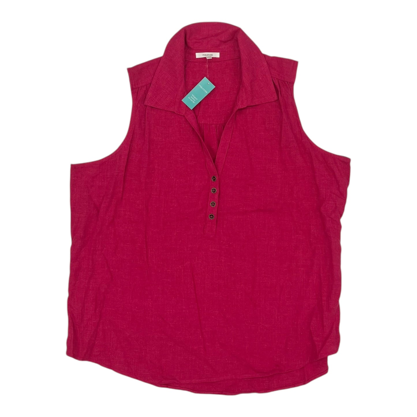Blouse Ss By Maurices In Pink, Size:Xxl
