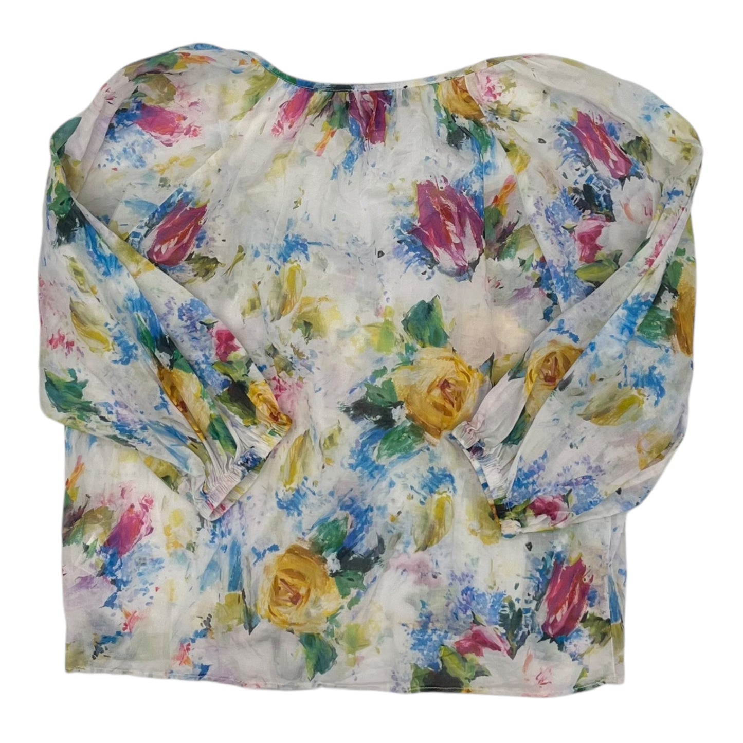Top 3/4 Sleeve By Karen Kane In Floral Print, Size:S
