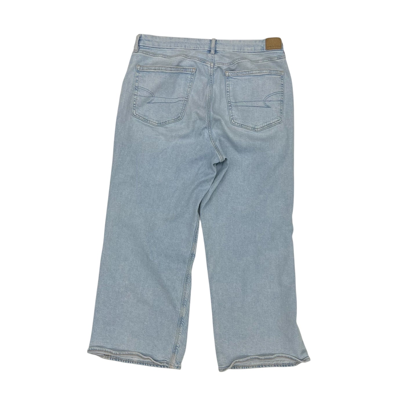 Jeans Wide Leg By American Eagle In Blue Denim, Size:18